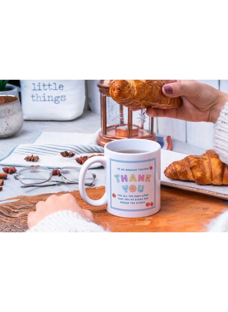 SiestaSafari Teacher Appreciation Thank You Mug, Gift for Teacher, Assistant, Tutor, Principal - Image 2